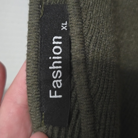 Green casual batwing sweater - Picture 5 of 7